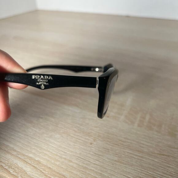 Prada VPR 16N 1AB-1O1 Eyeglasses Black Cat Eye PARTS ONLY 53-18 135 Italy - Picture 8 of 9